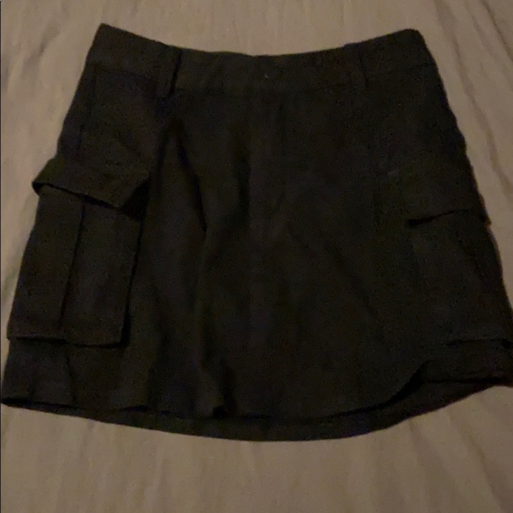 Black mini skirt